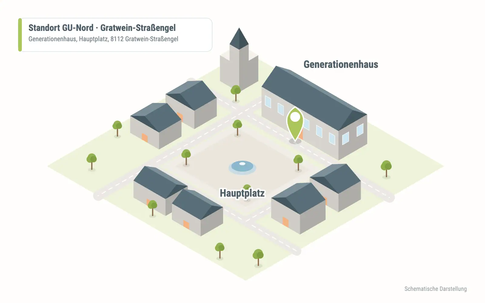 Schematische Karte: Generationenhaus am Hauptplatz, Gratwein-Straßengel
